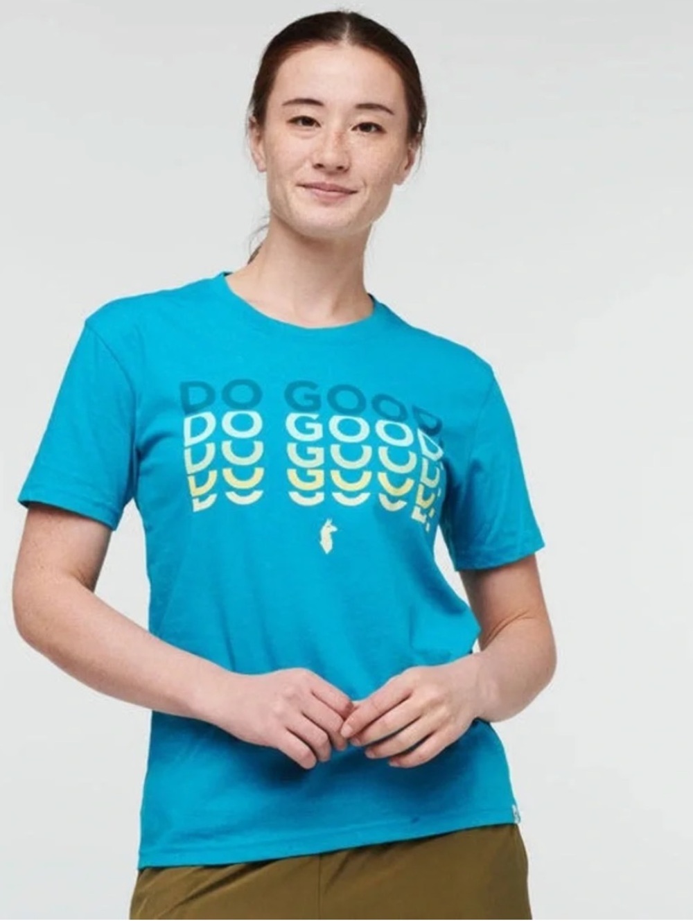 Cotopaxi Women's Do Good Repeat Graphic T-Shirt Medium Mineral Blue